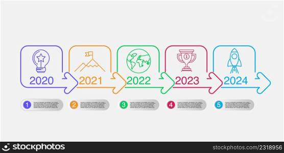 Milestone Company, Timeline, Roadmap, Infographic Vector illustration, report information