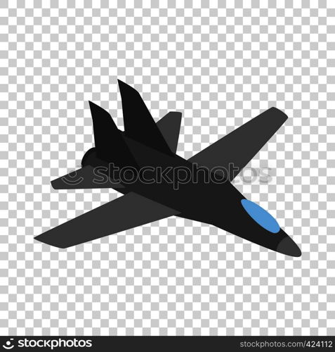 Military aircraft isometric icon 3d on a transparent background vector illustration. Military aircraft isometric icon