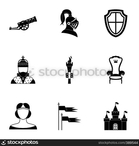 Military armor icons set. Simple illustration of 9 military armor vector icons for web. Military armor icons set, simple style