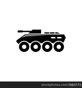 Military BTR, Armored Personnel Carrier. Flat Vector Icon illustration. Simple black symbol on white background. BTR, Armored Personnel Carrier sign design template for web and mobile UI element. Military BTR, Armored Personnel Carrier. Flat Vector Icon illustration. Simple black symbol on white background. BTR, Armored Personnel Carrier sign design template for web and mobile UI element.