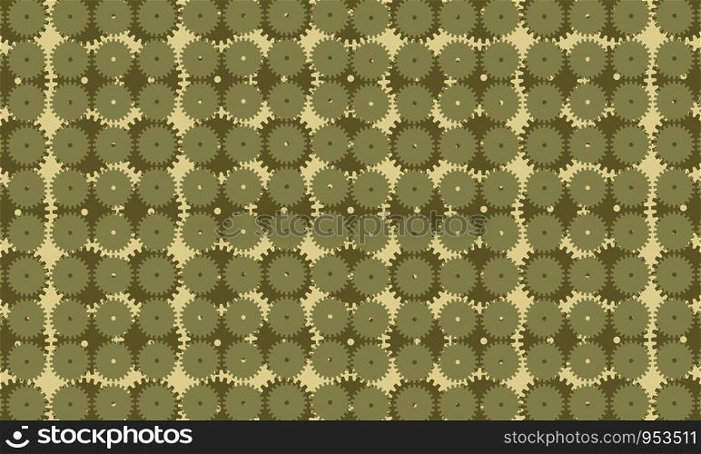 Military Camouflage abstract cogs gears background pattern. design vector illustration.