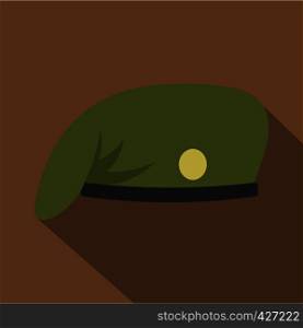 Military cap icon. Flat illustration of military cap vector icon for web. Military cap icon, flat style
