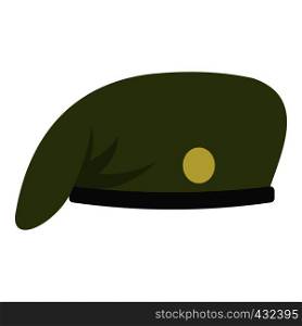 Military cap icon flat isolated on white background vector illustration. Military cap icon isolated