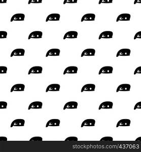 Military cap pattern seamless in simple style vector illustration. Military cap pattern vector