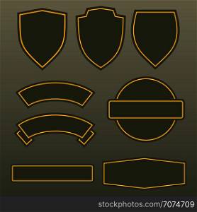 Military colors army patches template design. Set of symbol army icon, vector illustration. Military colors army patches template design