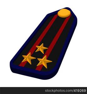 Military epaulets cartoon icon isolated on white background. Military epaulets cartoon icon