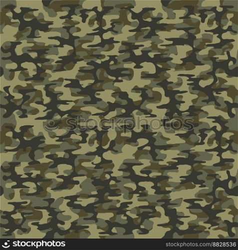 Military green camouflage seamless pattern vector image