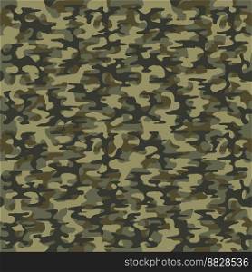Military green camouflage seamless pattern vector image