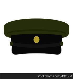 Military hat icon flat isolated on white background vector illustration. Military hat icon isolated