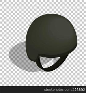 Military helmet isometric icon 3d on a transparent background vector illustration. Military helmet isometric icon
