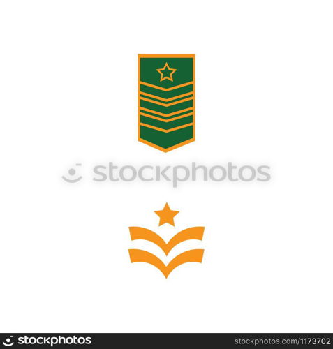 Military icon Vector Illustration design Logo template