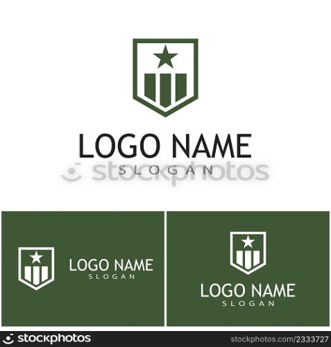 Military icon Vector Illustration design Logo template