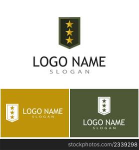 Military icon Vector Illustration design Logo template