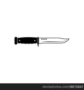 military knife icon logo vector design template