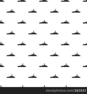 Military navy ship pattern. Simple illustration of military navy ship vector pattern for web. Military navy ship pattern, simple style