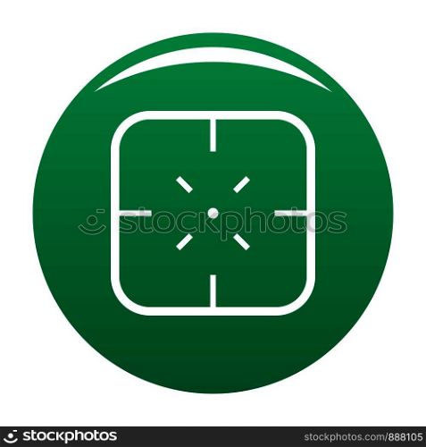 Military objective icon. Simple illustration of military objective vector icon for any design green. Military objective icon vector green