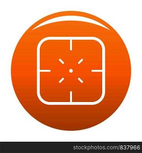 Military objective icon. Simple illustration of military objective vector icon for any design orange. Military objective icon vector orange