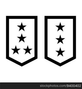 military rank icon vector illustration logo design