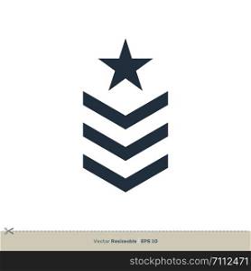 Military Rank Vector Icon Logo Template Illustration Design. Vector EPS 10.