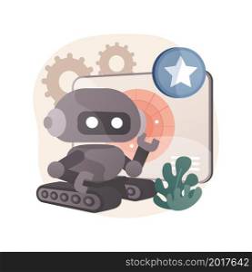 Military robotics abstract concept vector illustration. Artificial intelligence in defence operations, automated army machinery, military robot technologies, machine learning abstract metaphor.. Military robotics abstract concept vector illustration.