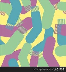 Military socks texture. Camouflage army seamless pattern of colored socks. Sofa armies.&#xA;