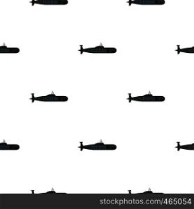 Military submarine pattern seamless flat style for web vector illustration. Military submarine pattern flat