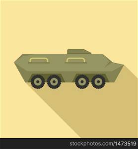 Military tank icon. Flat illustration of military tank vector icon for web design. Military tank icon, flat style