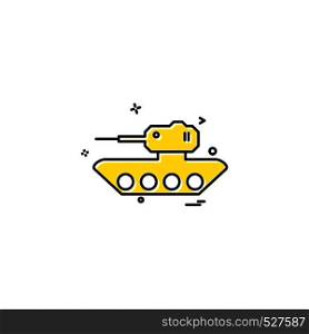 military tank war weapon icon vector design