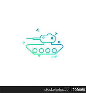 military tank war weapon icon vector design