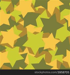 Military texture from stars. Army background vector. Protective Soldier Camouflage.