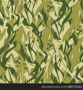 Military texture in form of fire. Camouflage army seamless flames.