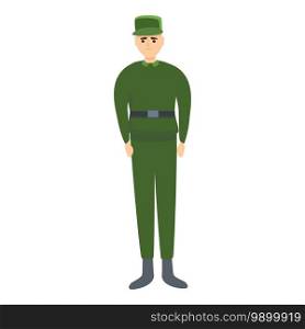 Military uniform icon. Cartoon of military uniform vector icon for web design isolated on white background. Military uniform icon, cartoon style