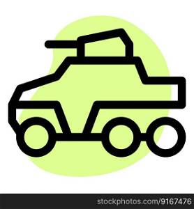 Military vehicle for delivering heavy weaponry.. Military vehicle for delivering heavy weaponry