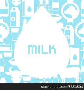 Milk background with dairy products and objects. Milk background with dairy products and objects.