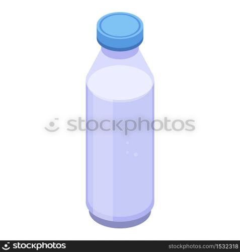 Milk bottle icon. Isometric of milk bottle vector icon for web design isolated on white background. Milk bottle icon, isometric style