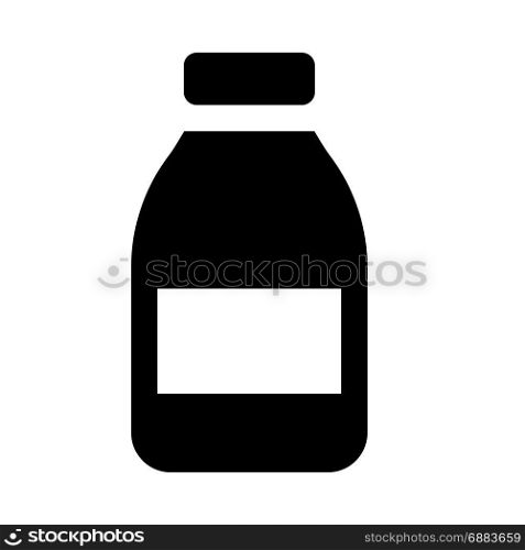 milk bottle, icon on isolated background,