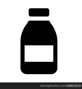milk bottle, icon on isolated background,