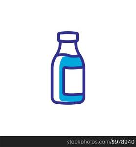 milk bottle icon vector design trendy