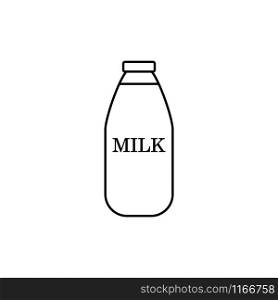 Milk bottle icon vector isolated on white background. Bottle of milk icon