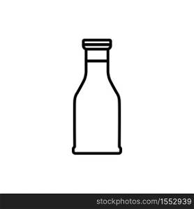 Milk Bottle Icon Vector Logo