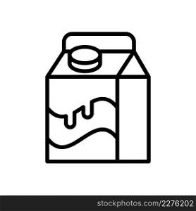 Milk box icon vector design template