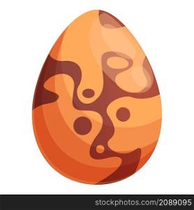 Milk chocolate egg icon cartoon vector. Easter candy. Caramel golden. Milk chocolate egg icon cartoon vector. Easter candy