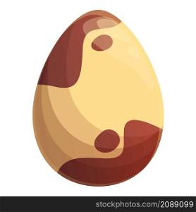 Milk chocolate egg icon cartoon vector. Easter chocolate. Caramel egg. Milk chocolate egg icon cartoon vector. Easter chocolate