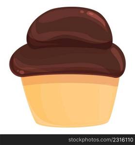 Milk cocoa cupcake icon cartoon vector. Candy chocolate. Dark broken. Milk cocoa cupcake icon cartoon vector. Candy chocolate