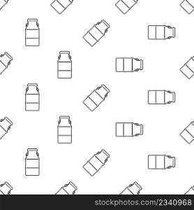 Milk Container Icon Seamless Pattern, Milk Container Used For Storing, Shipping, Dispensing Milk Vector Art Illustration
