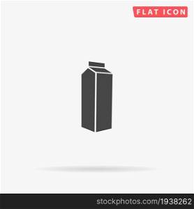 Milk Container, Tetra Pak flat vector icon. Hand drawn style design illustrations.. Milk Container, Tetra Pak flat vector icon