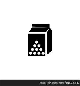 Milk Container vector icon. Simple flat symbol on white background. Milk Container Vector Icon