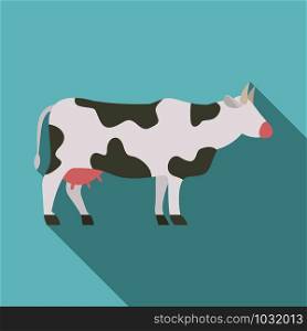 Milk cow icon. Flat illustration of milk cow vector icon for web design. Milk cow icon, flat style
