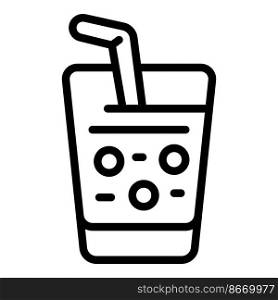 Milk drink cocktail icon outline vector. Soy food. Vegan product. Milk drink cocktail icon outline vector. Soy food