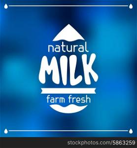 Milk emblem design on abstract mesh background. Milk emblem design on abstract mesh background.
